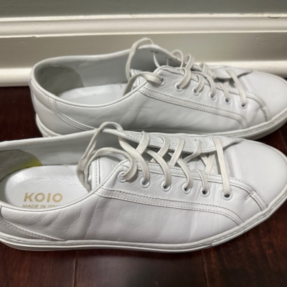 Men's Koio Sneakers- Torino- Triple White- Size 11